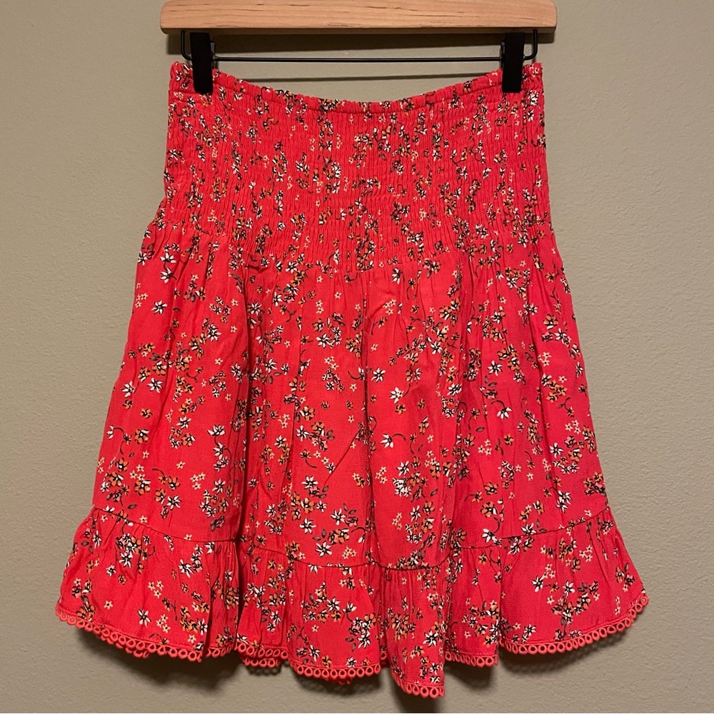 Lost + Wonder Floral Red Skirt - Size Medium